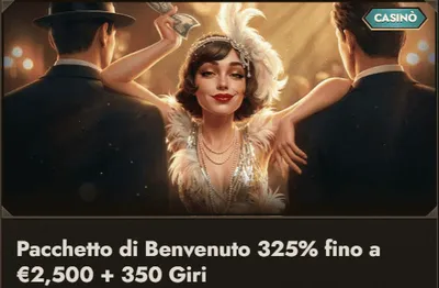 Pacchetto di benvenuto 325 fino a 2500 euro 350 giri